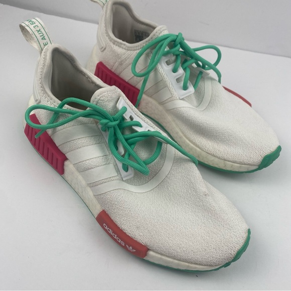 Adidas Womens NMD R1 White Magenta Green - Picture 1 of 11